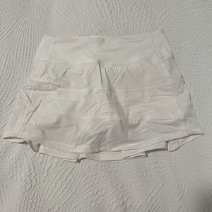 White tennis skirt